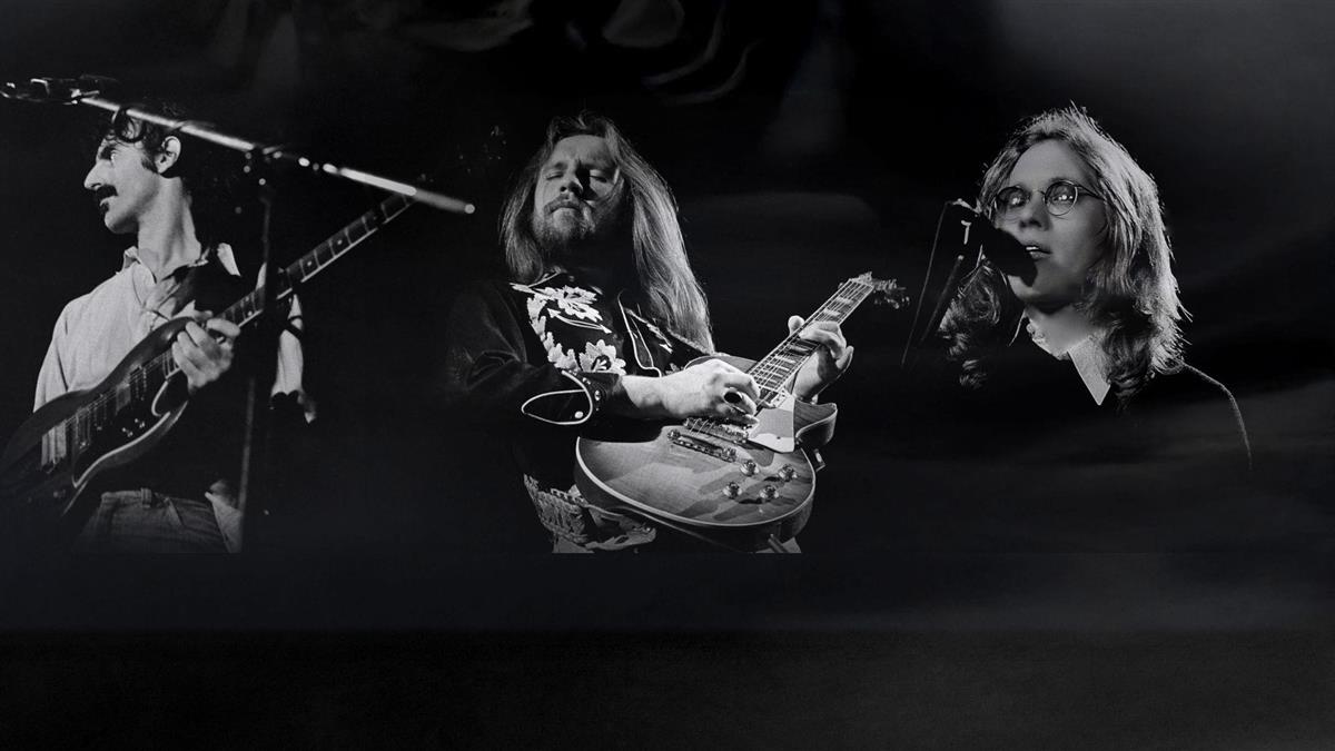 Fotokollasje med fleire musikarar. Foto i svart-kvitt.